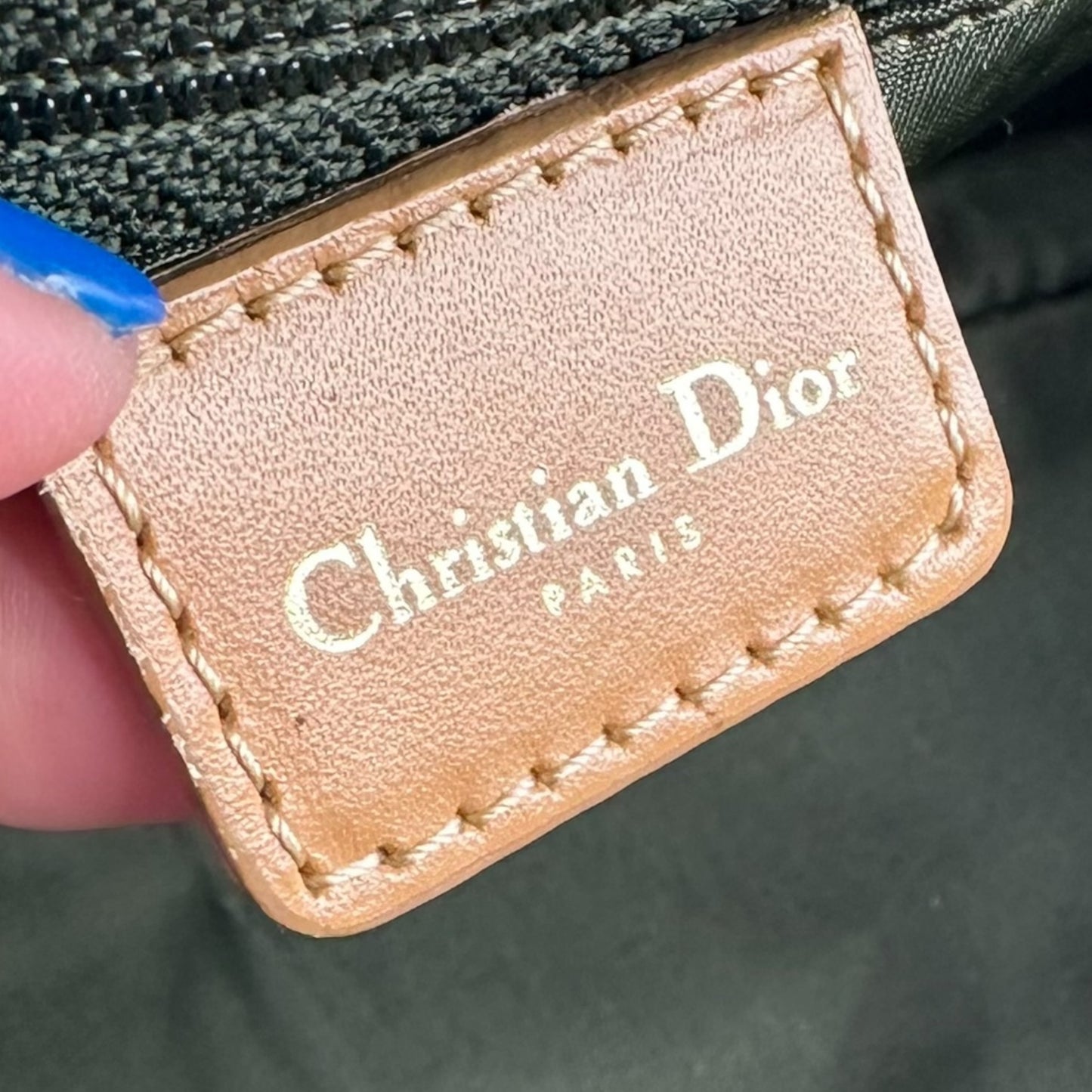 Christian Dior Green Trotter Monogram Small Double Saddle Bag