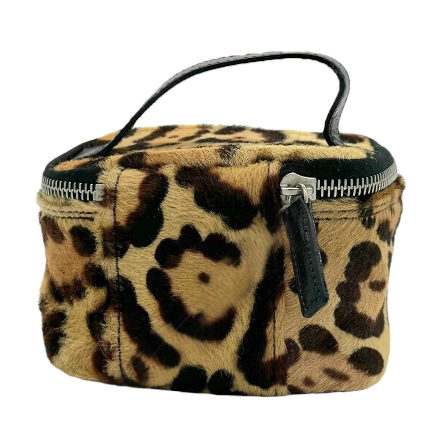 Fendi Leopard Print Ponyhair Mini Vanity Bag