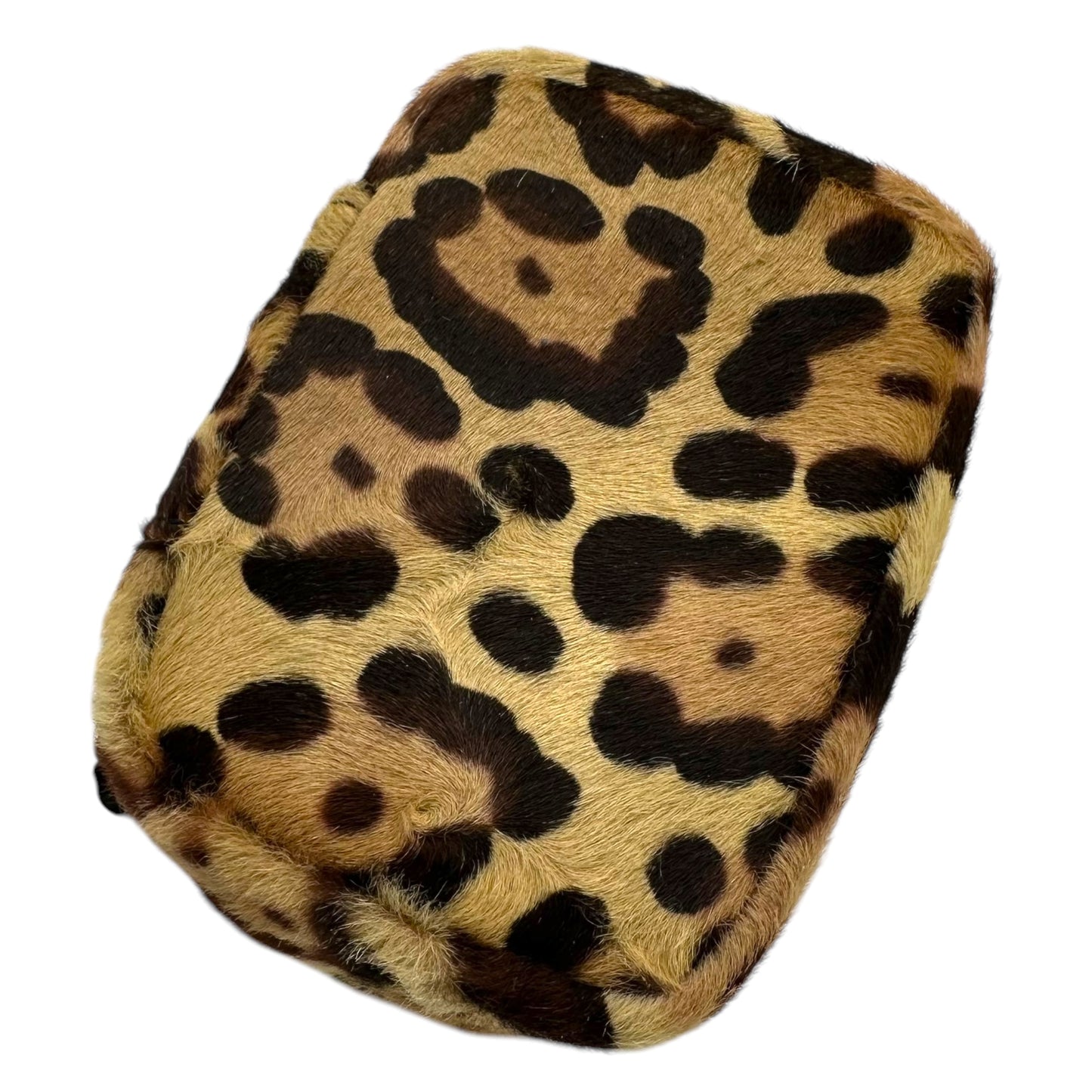 Fendi Leopard Print Ponyhair Mini Vanity Bag