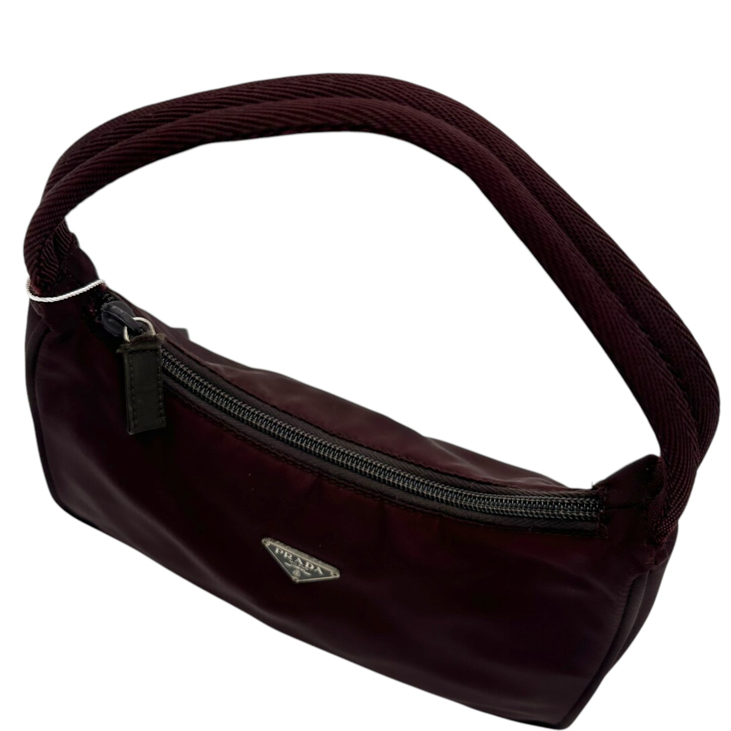 Prada Burgundy Nylon Shoulder Bag