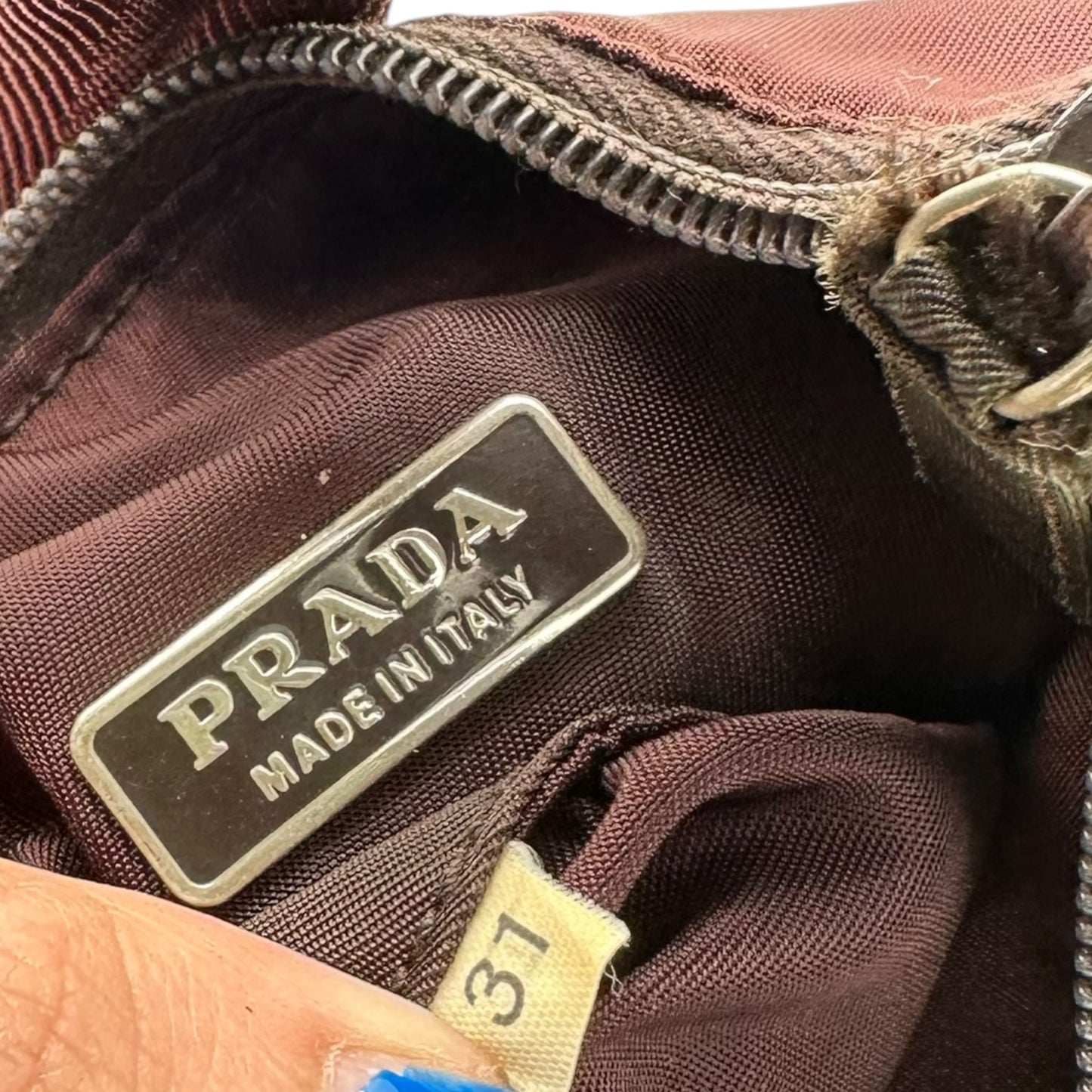 Prada Burgundy Nylon Shoulder Bag