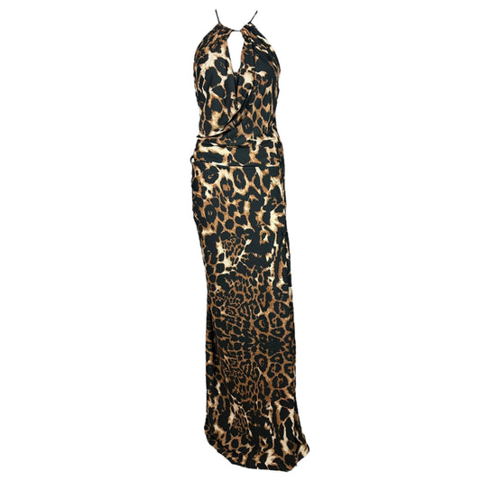 Roberto Cavalli Leopard Print Maxi Dress