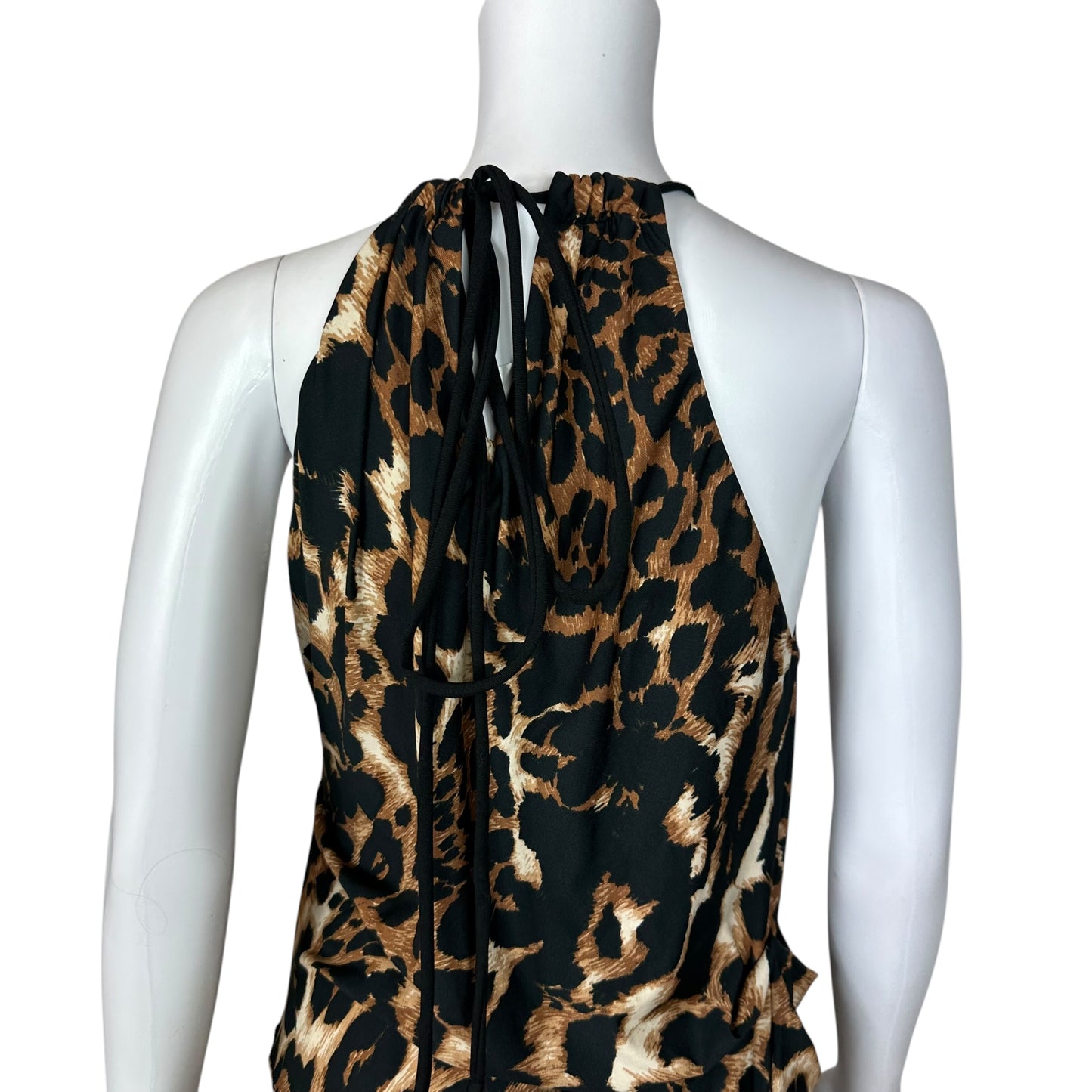 Roberto Cavalli Leopard Print Maxi Dress