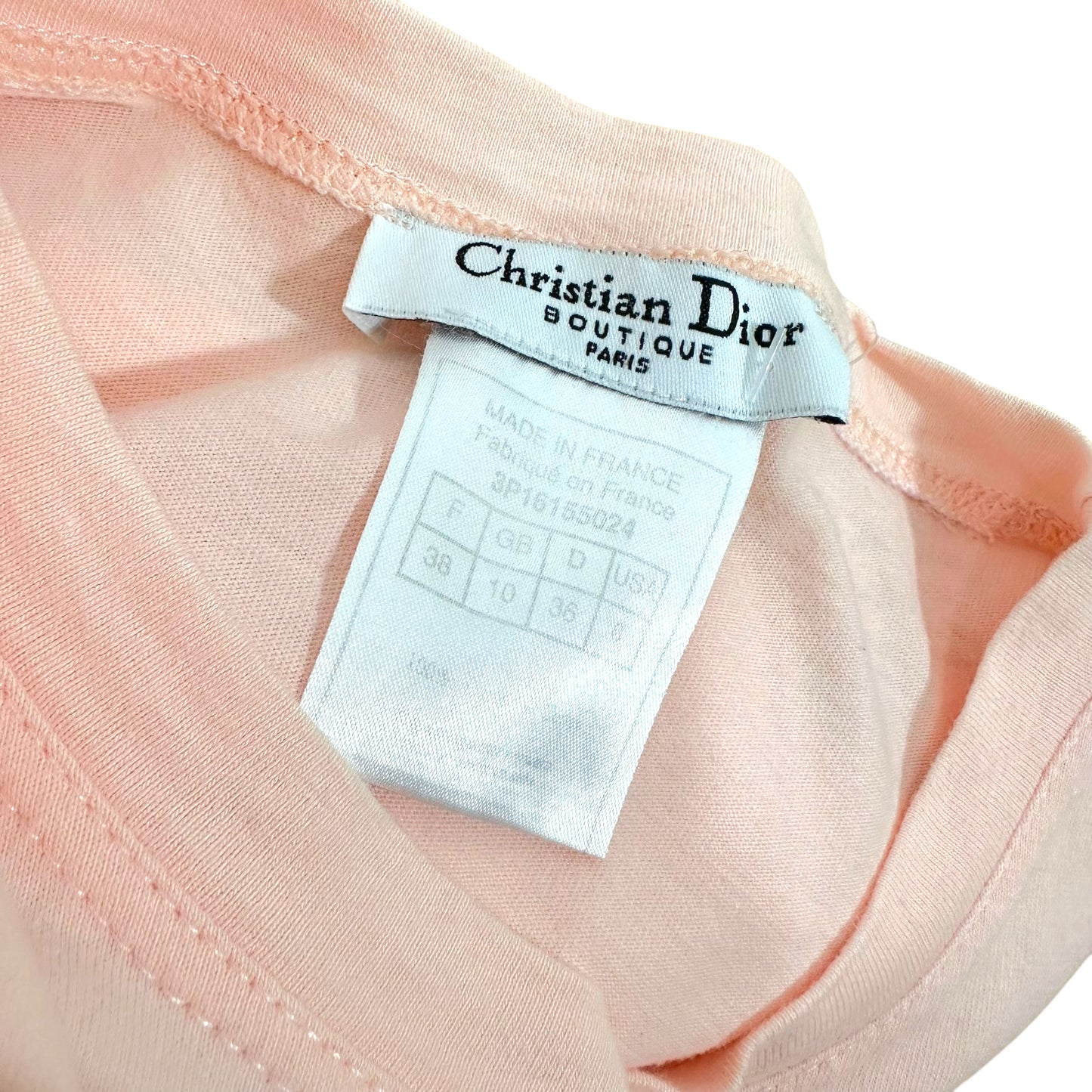 Christian Dior S/S 2003 Pink Denim Look Logo T-Shirt