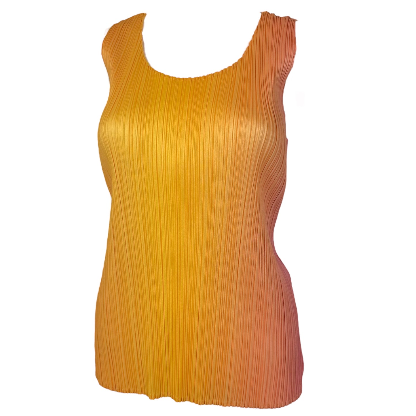 Issey Miyake Pleats Please S/S 1996 Pink & Orange Pleates Gradient Tank