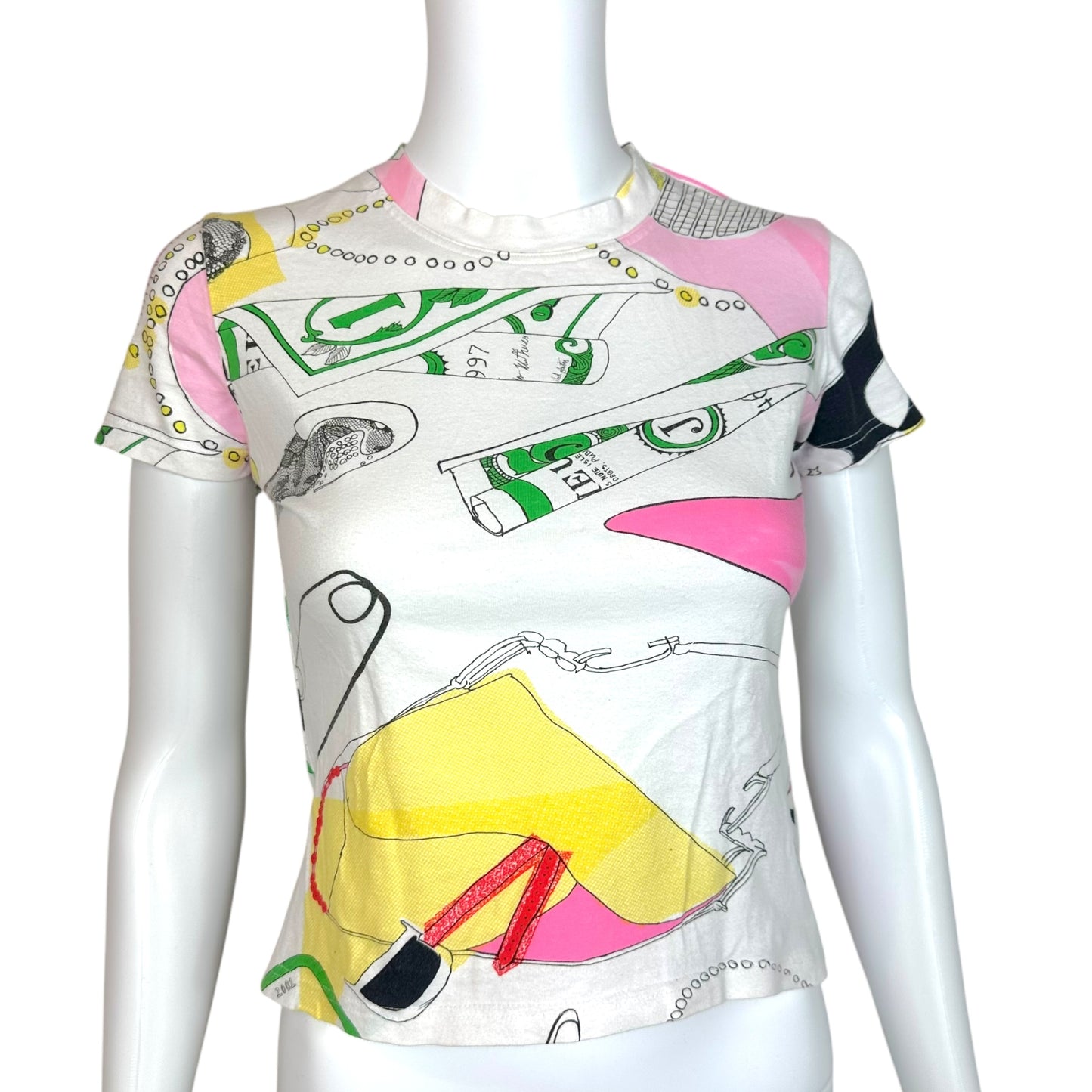 Christian Dior S/S 2001 Saddle Bag Graphic T-Shirt