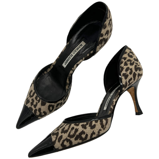 Manolo Blahnik Leopard Print D'Orsay Heels