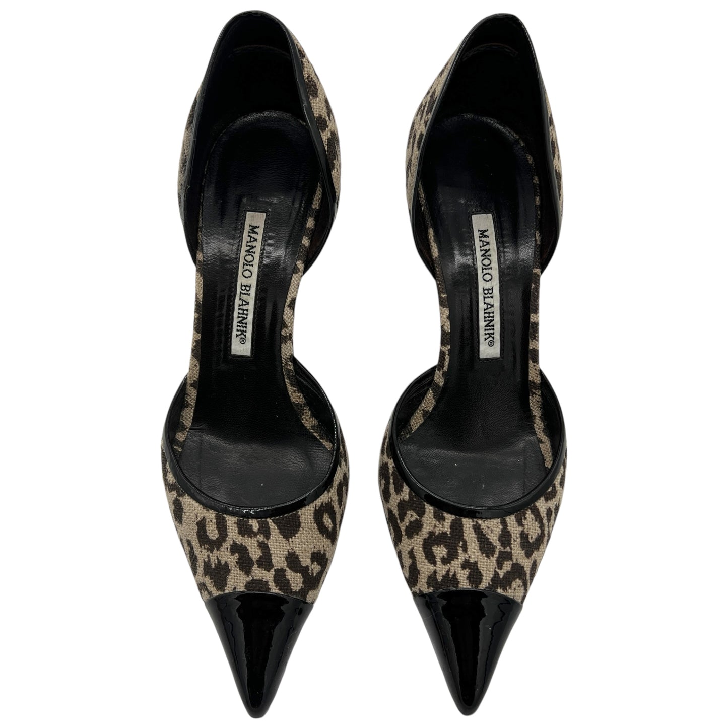 Manolo Blahnik Leopard Print D'Orsay Heels