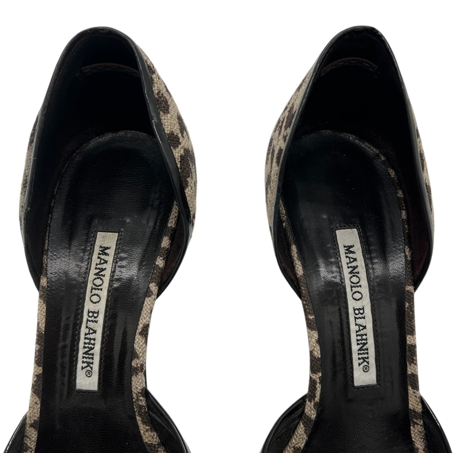 Manolo Blahnik Leopard Print D'Orsay Heels