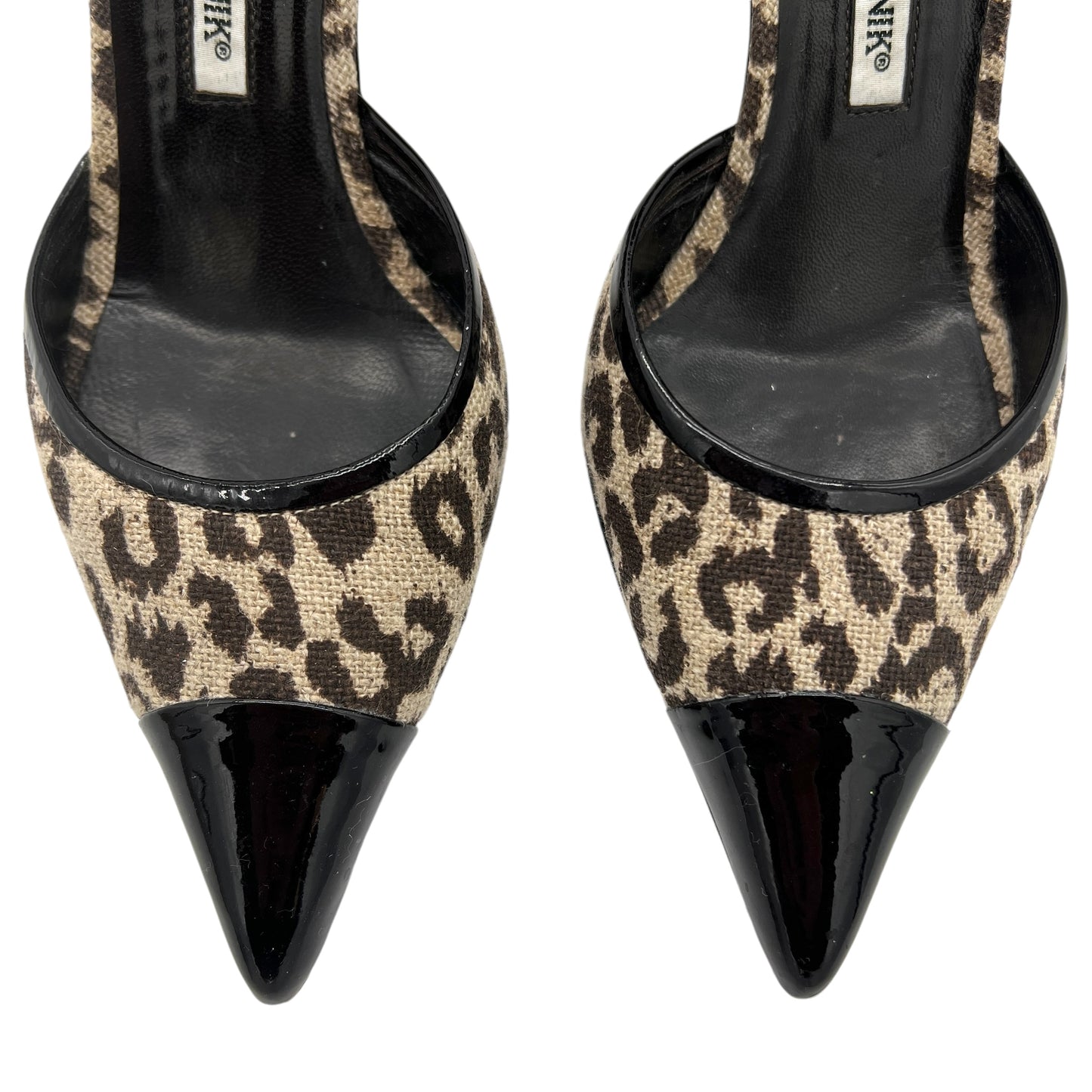 Manolo Blahnik Leopard Print D'Orsay Heels