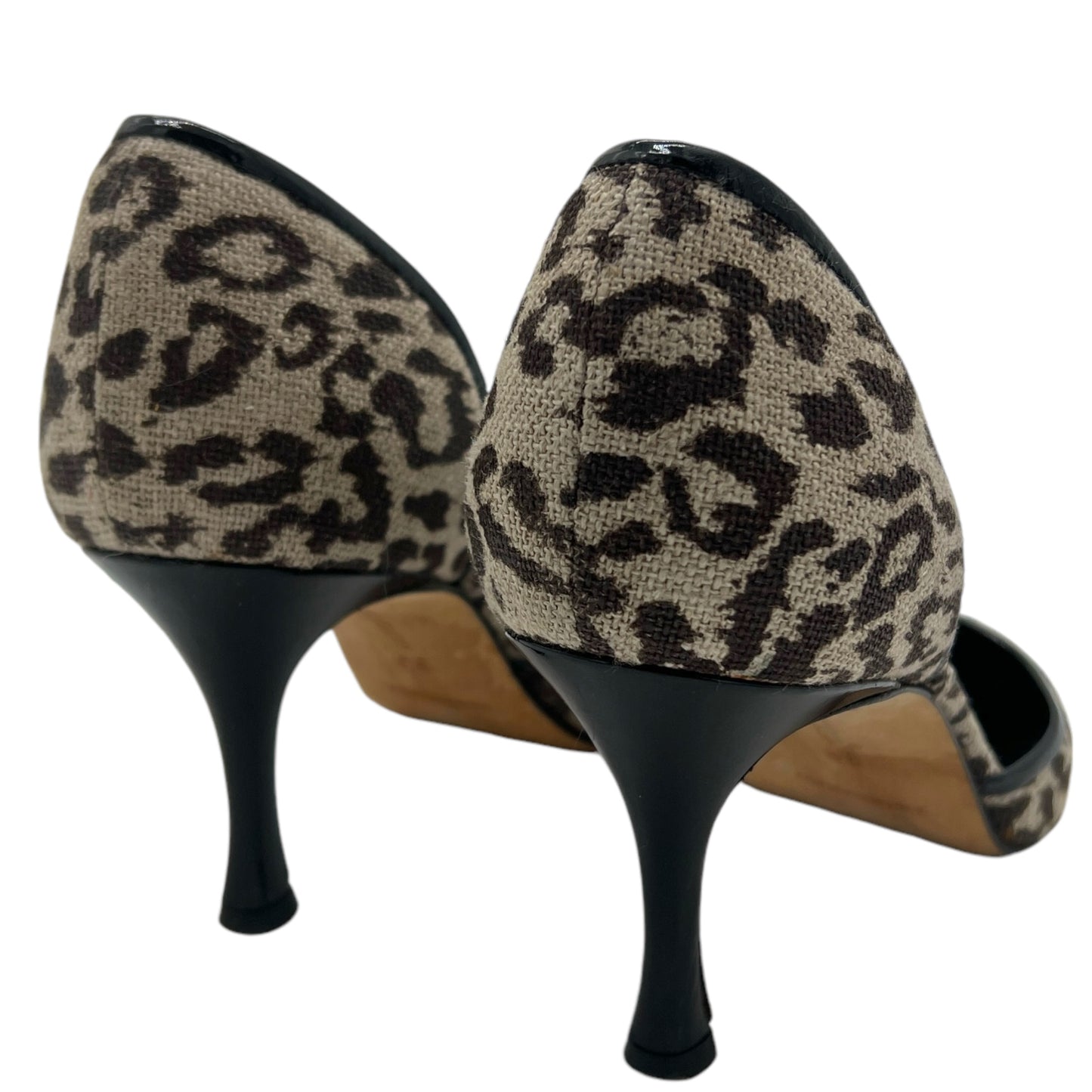 Manolo Blahnik Leopard Print D'Orsay Heels