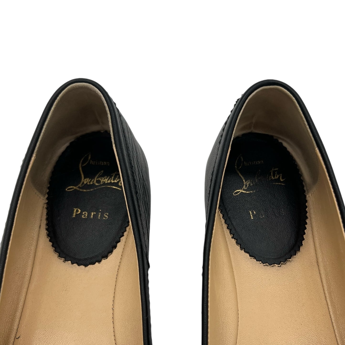 Christian Louboutin Black Leather Ballet Flats