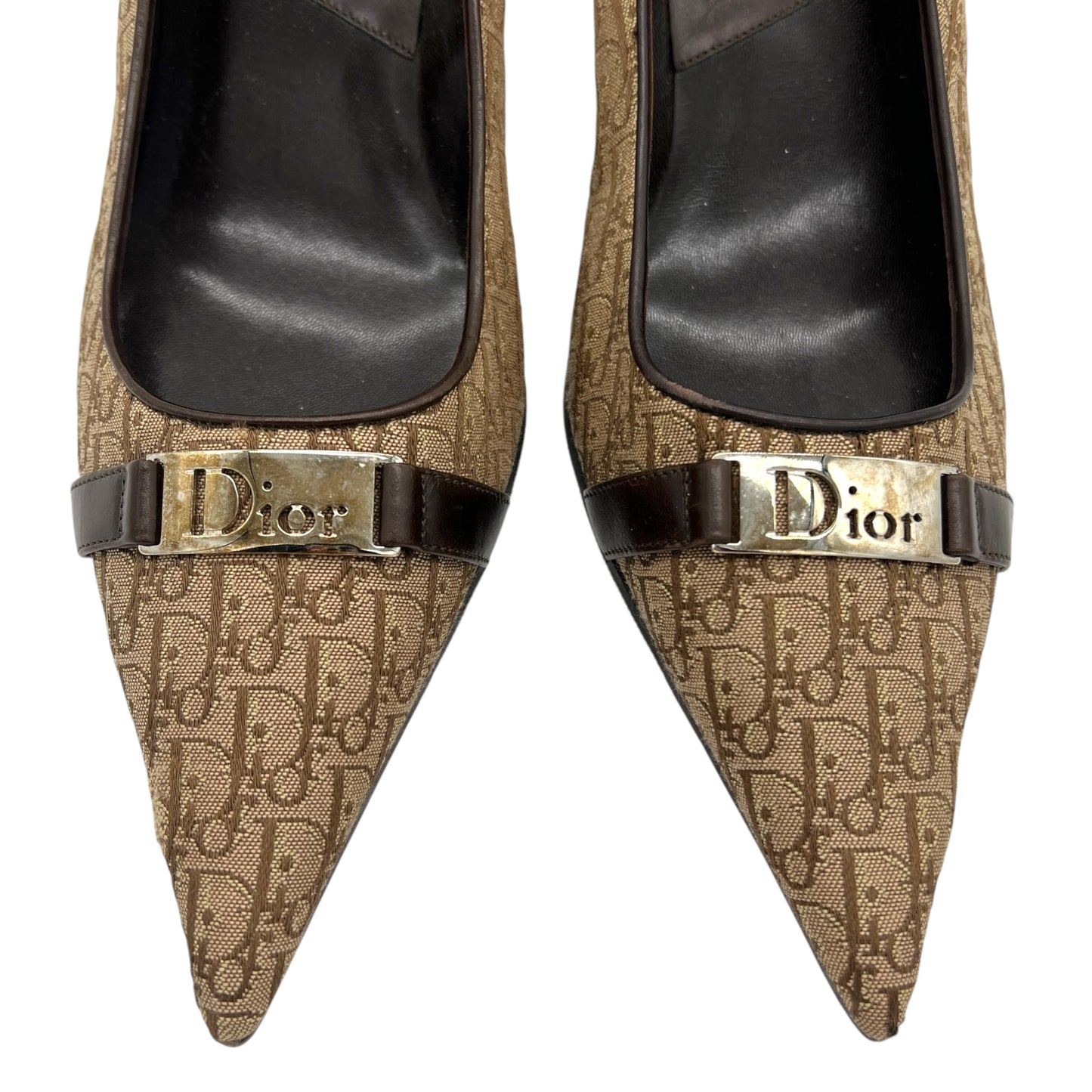 Christian Dior Street Chic Brown Monogram Heels - Outfit Repeater