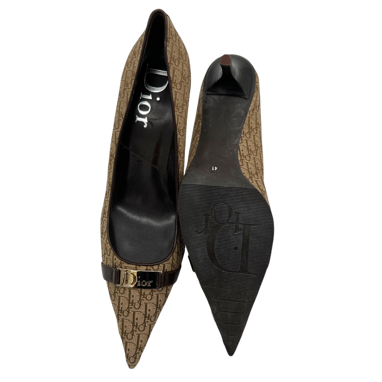 Christian Dior Street Chic Brown Monogram Heels - Outfit Repeater