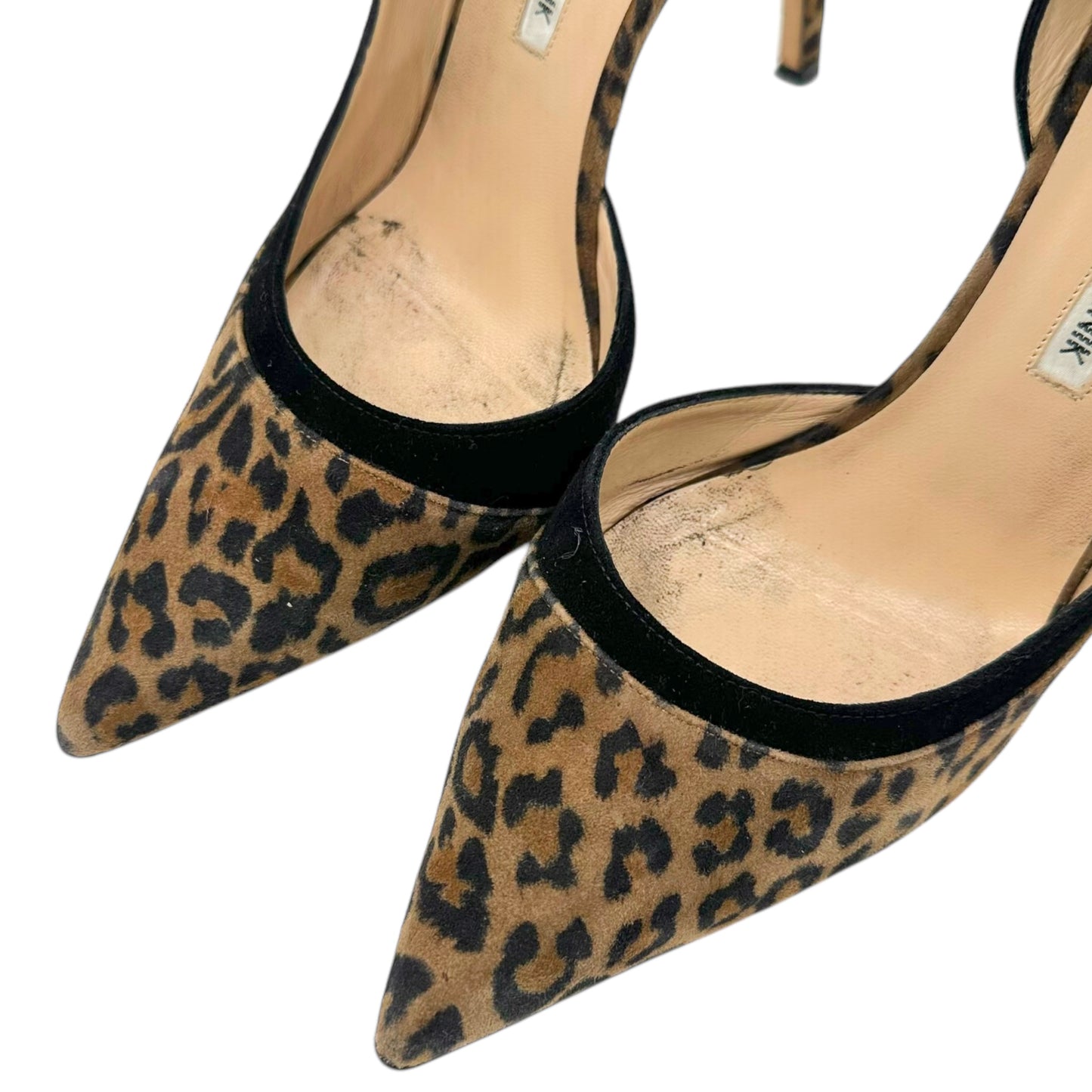 Manolo Blahnik Suede Leopard Heels