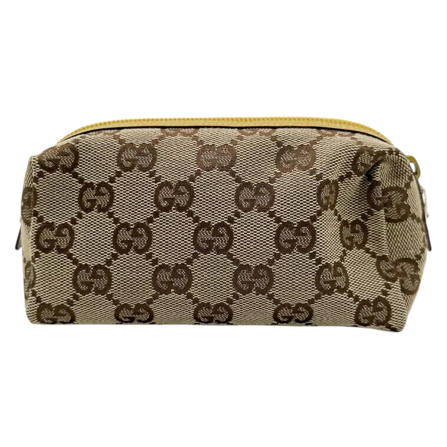 Gucci Tan Monogram Mini Cosmetic Bag