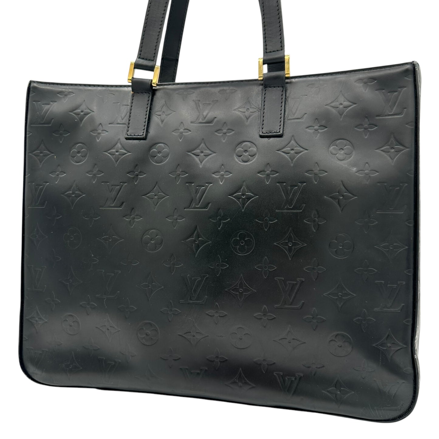 Louis Vuitton Black Coated Canvas Monogram Tote Bag