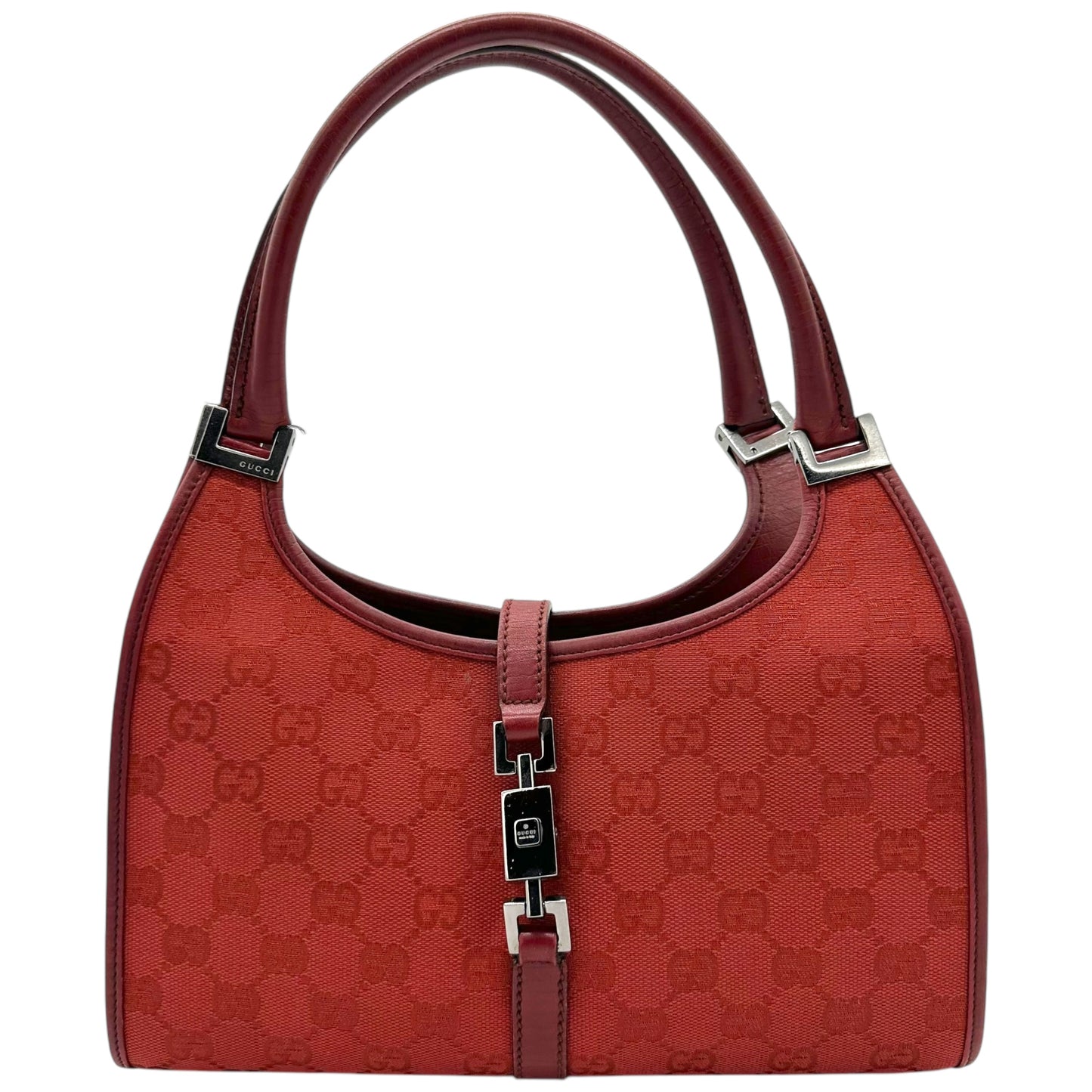 Gucci Red Monogram Canvas Mini Jackie Bag