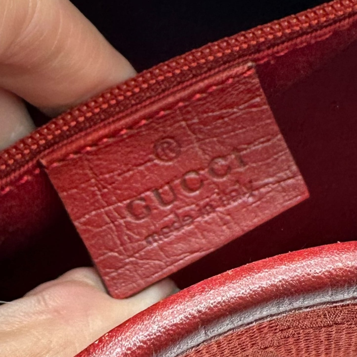 Gucci Red Monogram Canvas Mini Jackie Bag