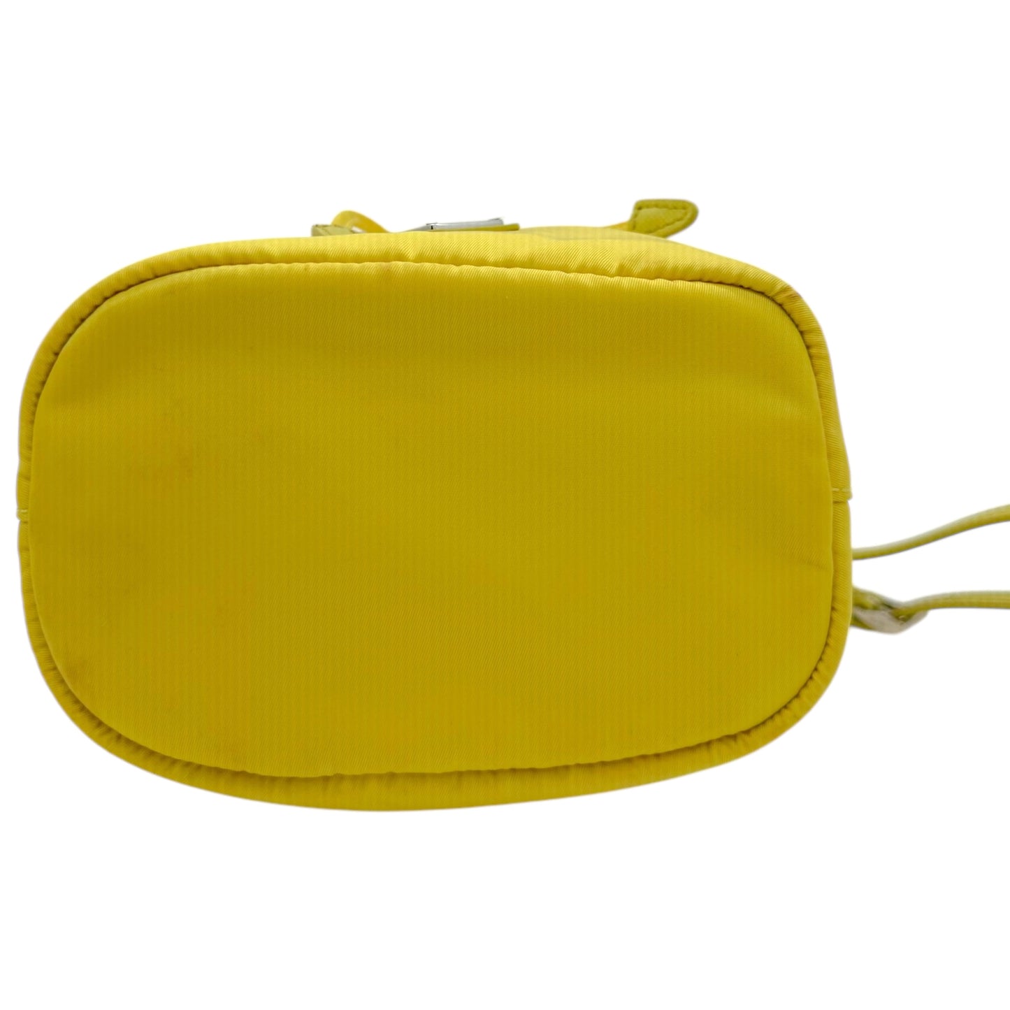 Prada Yellow Re-Nylon Bucket Clutch Bag