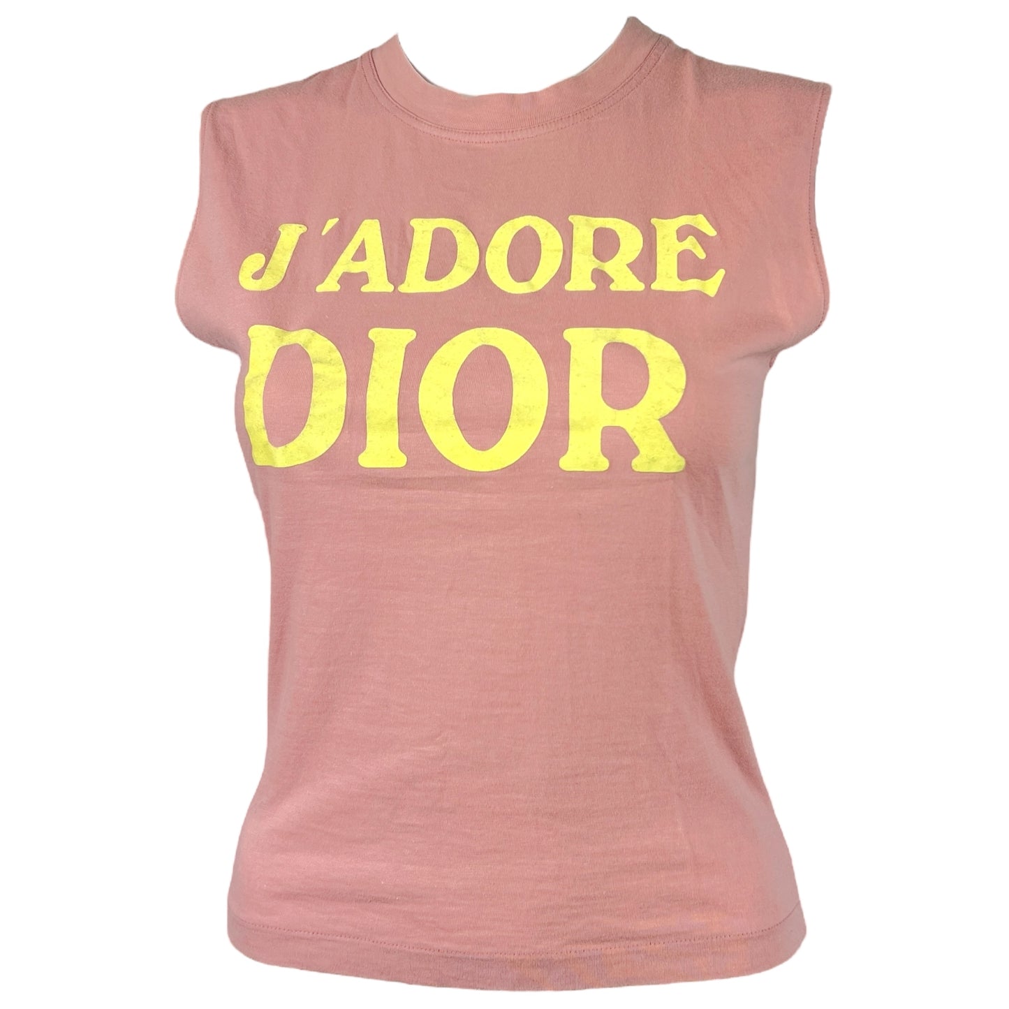 Christian Dior S/S 2002 Pink & Yellow J'Adore Dior Tank Top - Outfit Repeater