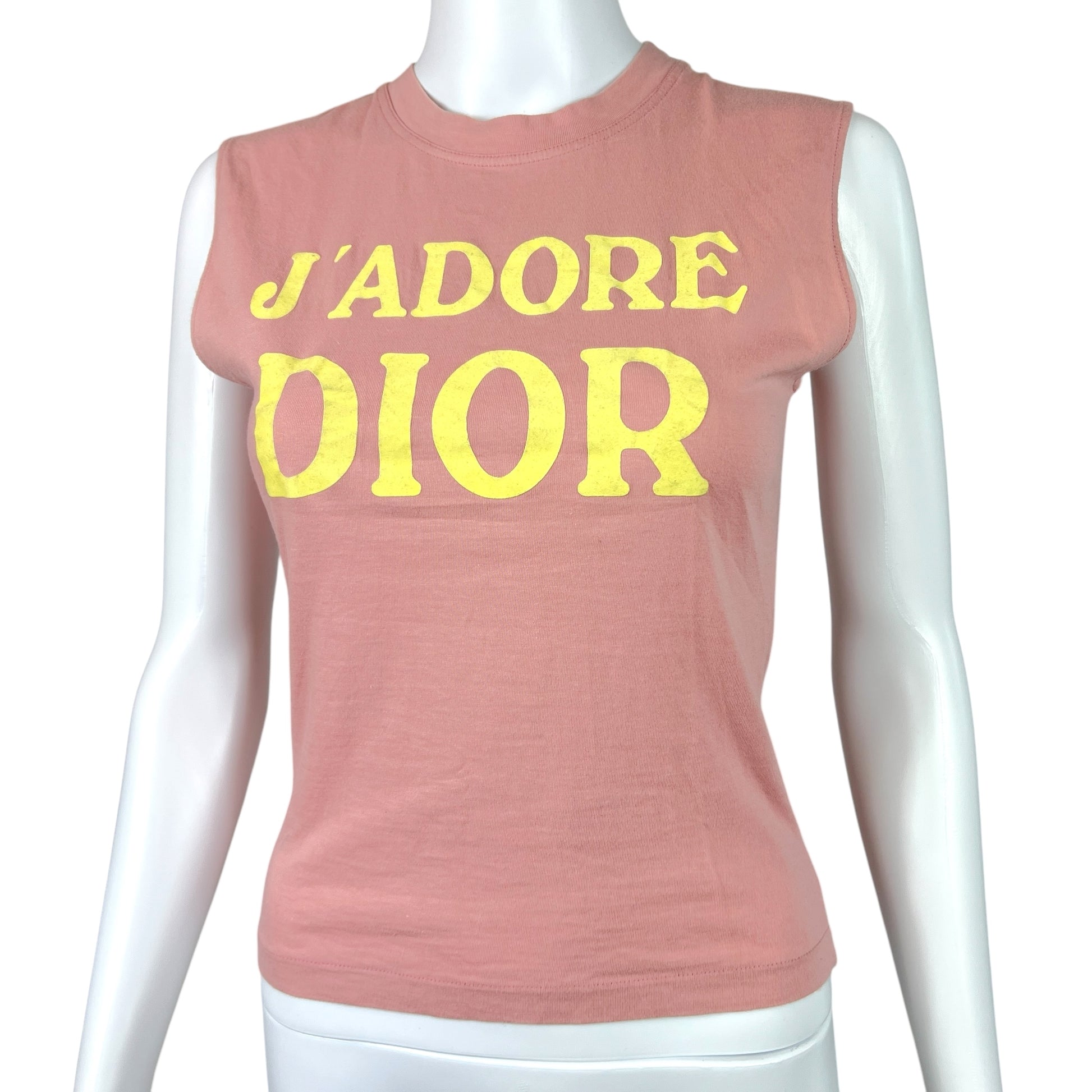 Christian Dior S/S 2002 Pink & Yellow J'Adore Dior Tank Top - Outfit Repeater
