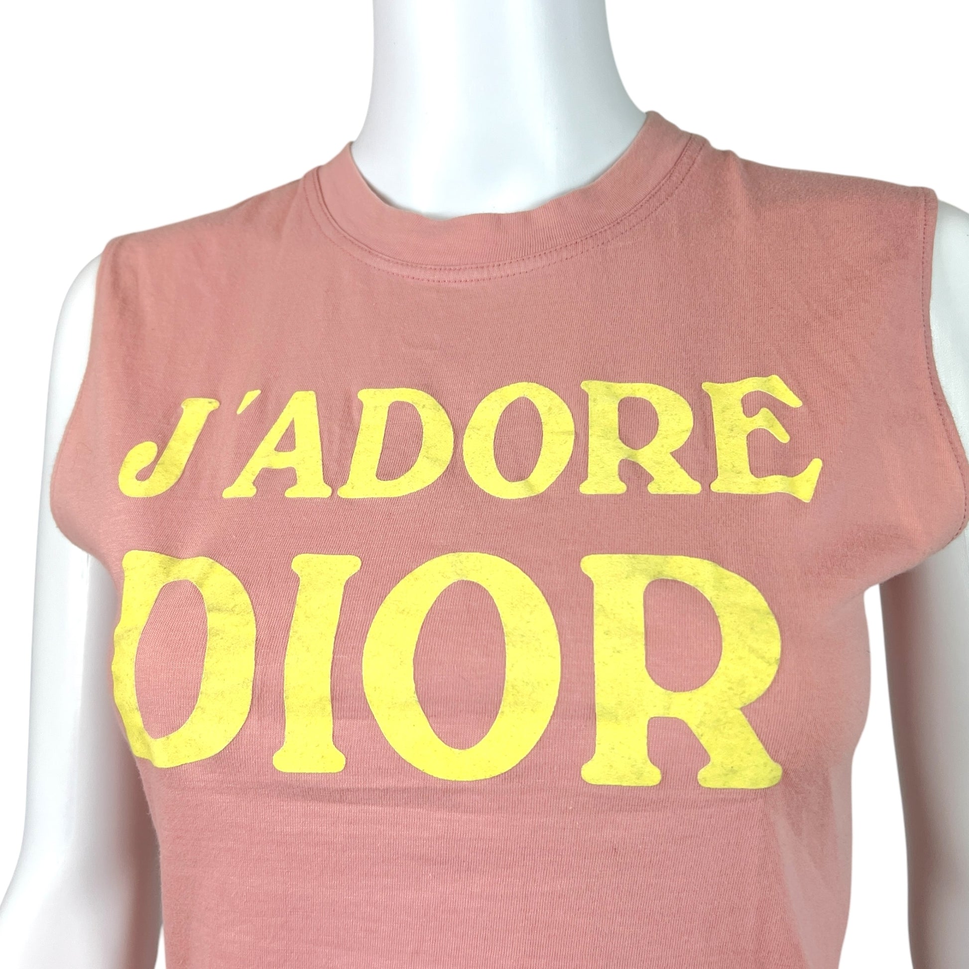 Christian Dior S/S 2002 Pink & Yellow J'Adore Dior Tank Top - Outfit Repeater