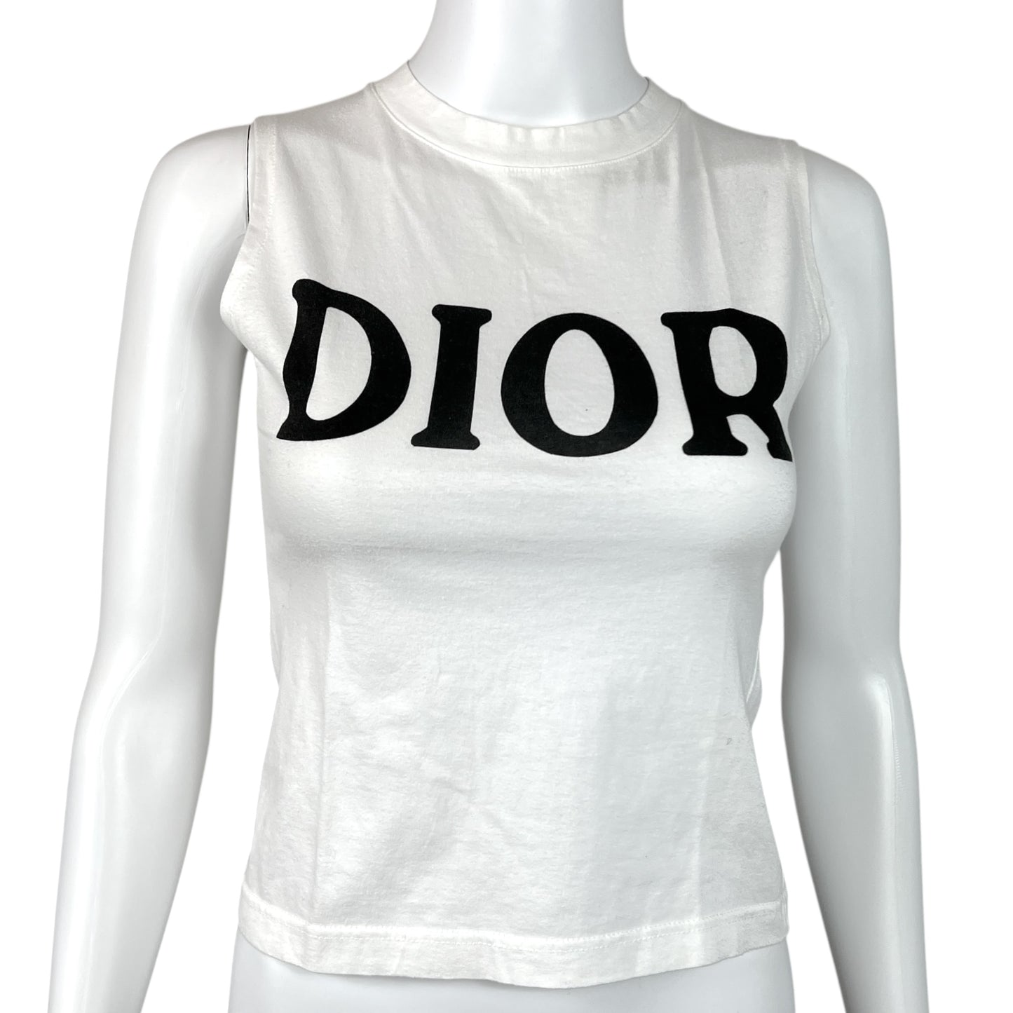 Christian Dior S/S 2001 Black and White Logo Tank