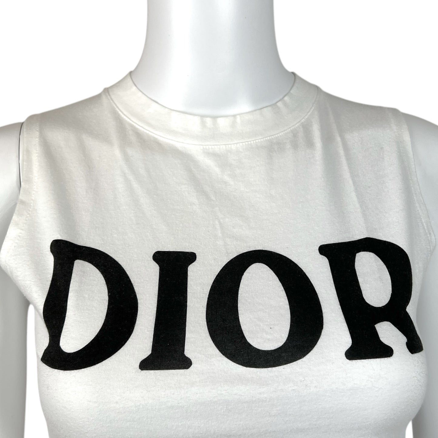 Christian Dior S/S 2001 Black and White Logo Tank