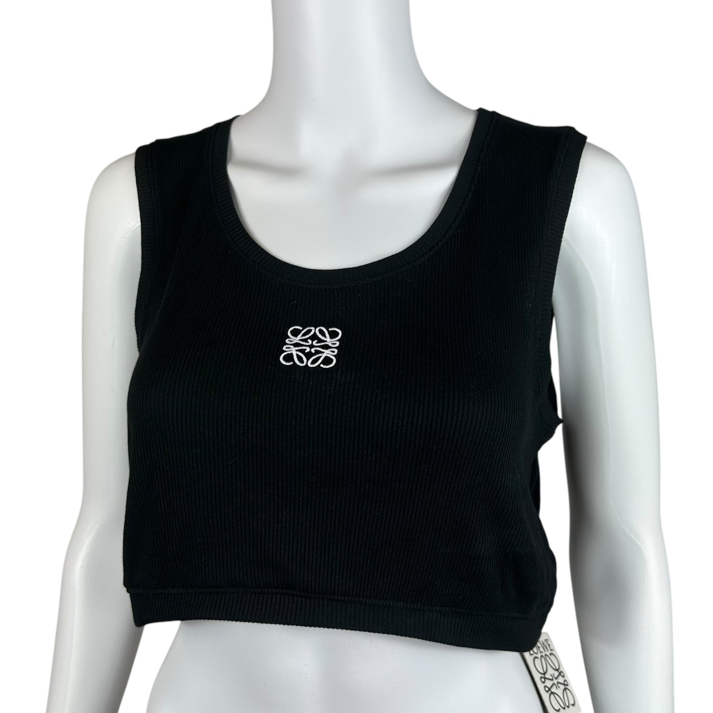 Loewe NWT Black Cropped Logo Tank Top