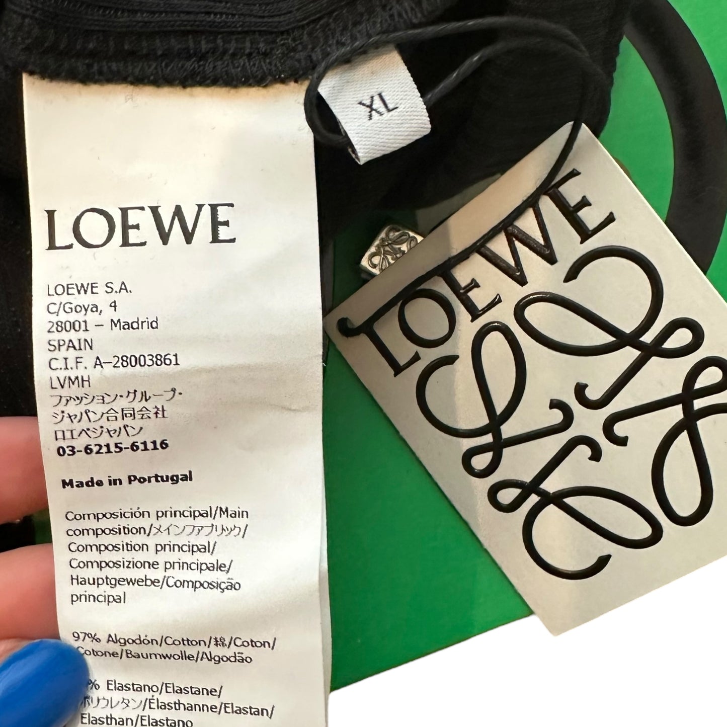 Loewe NWT Black Cropped Logo Tank Top