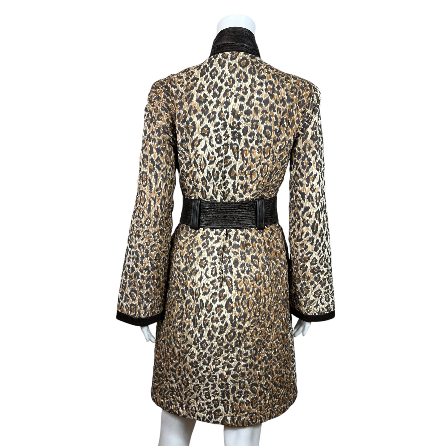 Dolce & Gabbana Belted Leopard Trench Coat