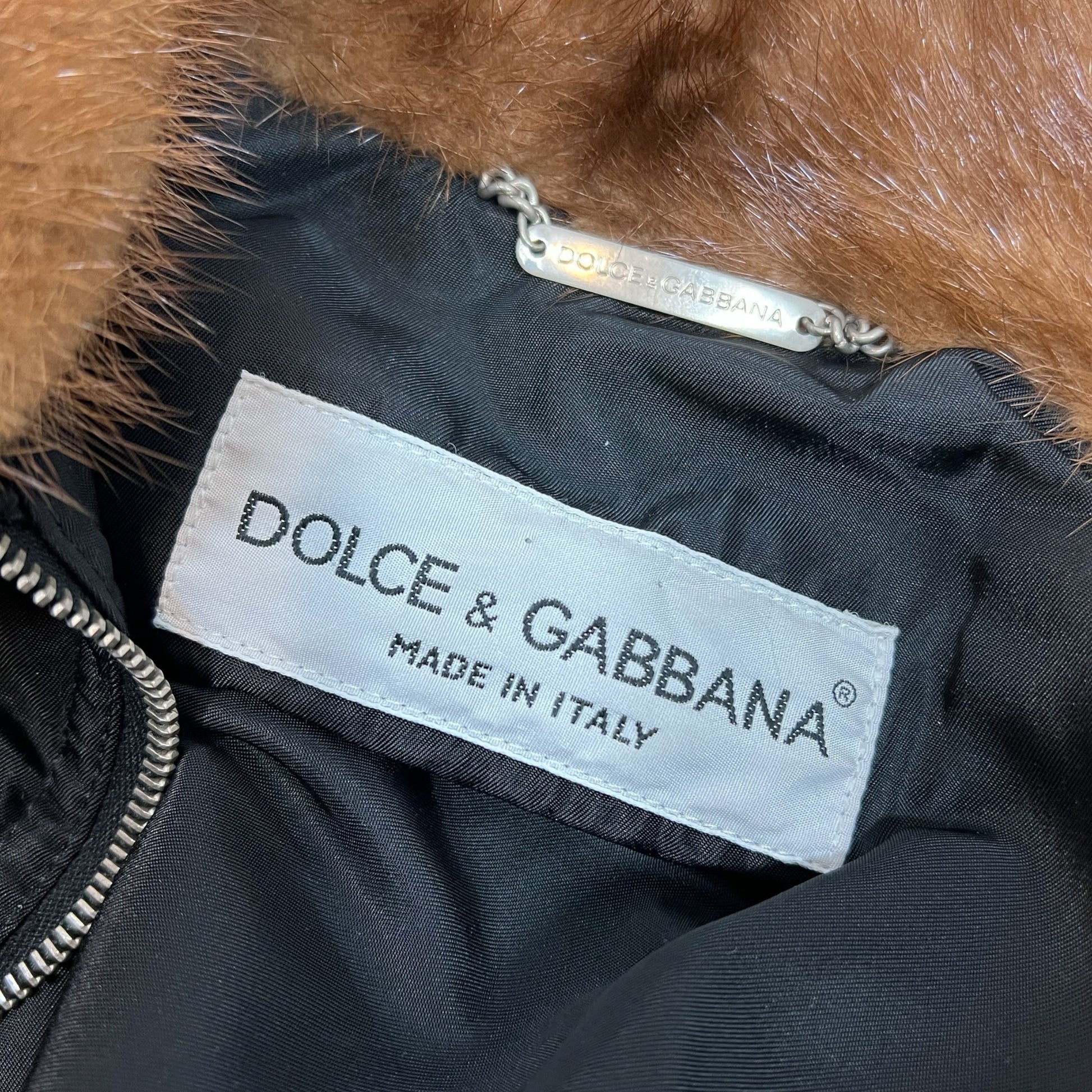 Dolce & Gabbana 90's Mink Fur Trim Quilted Jacket - Outfit Repeater
