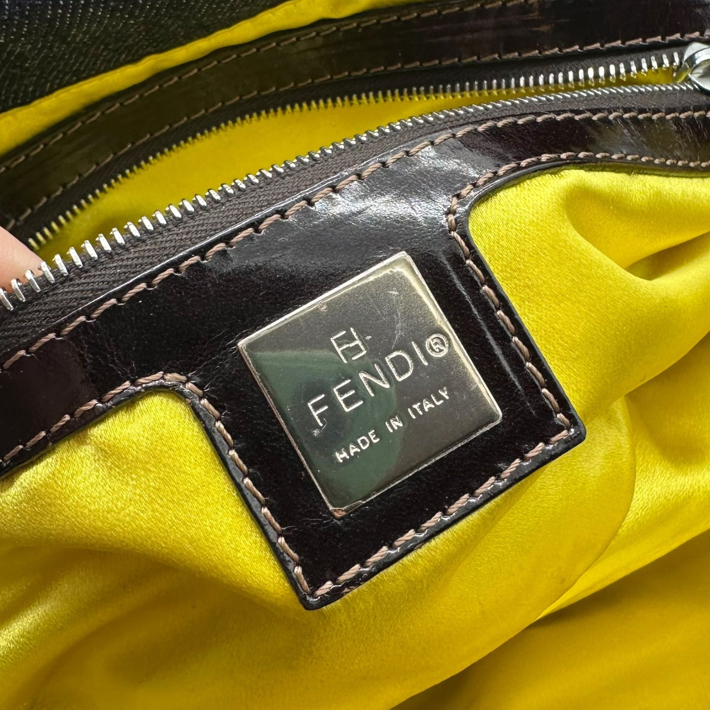 Fendi Raffia Floral Embroidered Denim Baguette Bag - Outfit Repeater