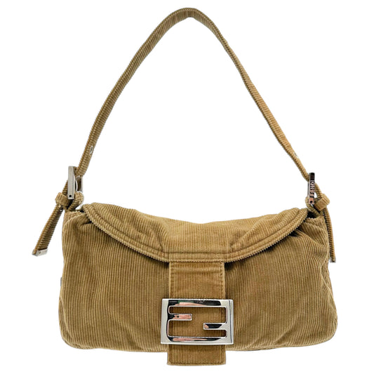 Fendi Brown Corduroy Baguette Bag - Outfit Repeater