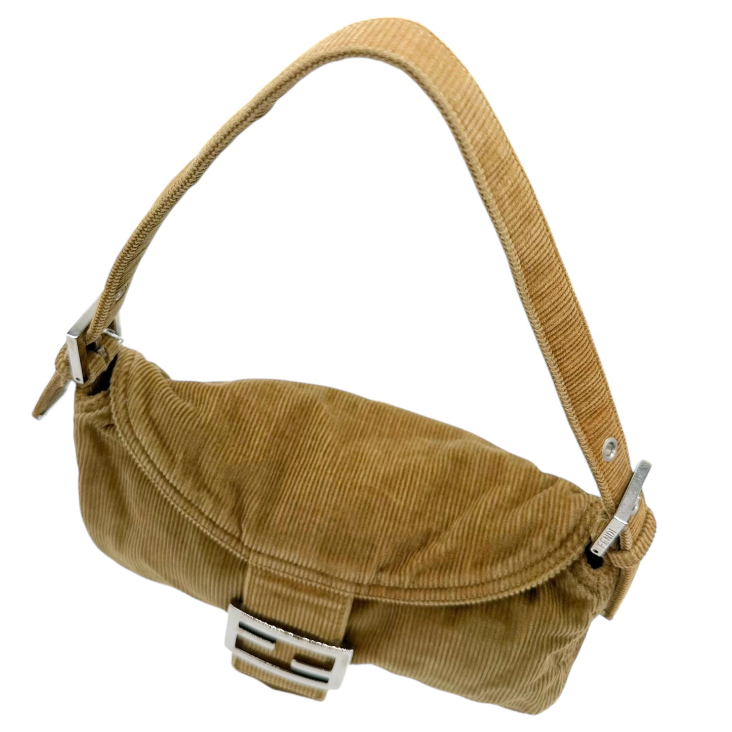 Fendi Brown Corduroy Baguette Bag - Outfit Repeater