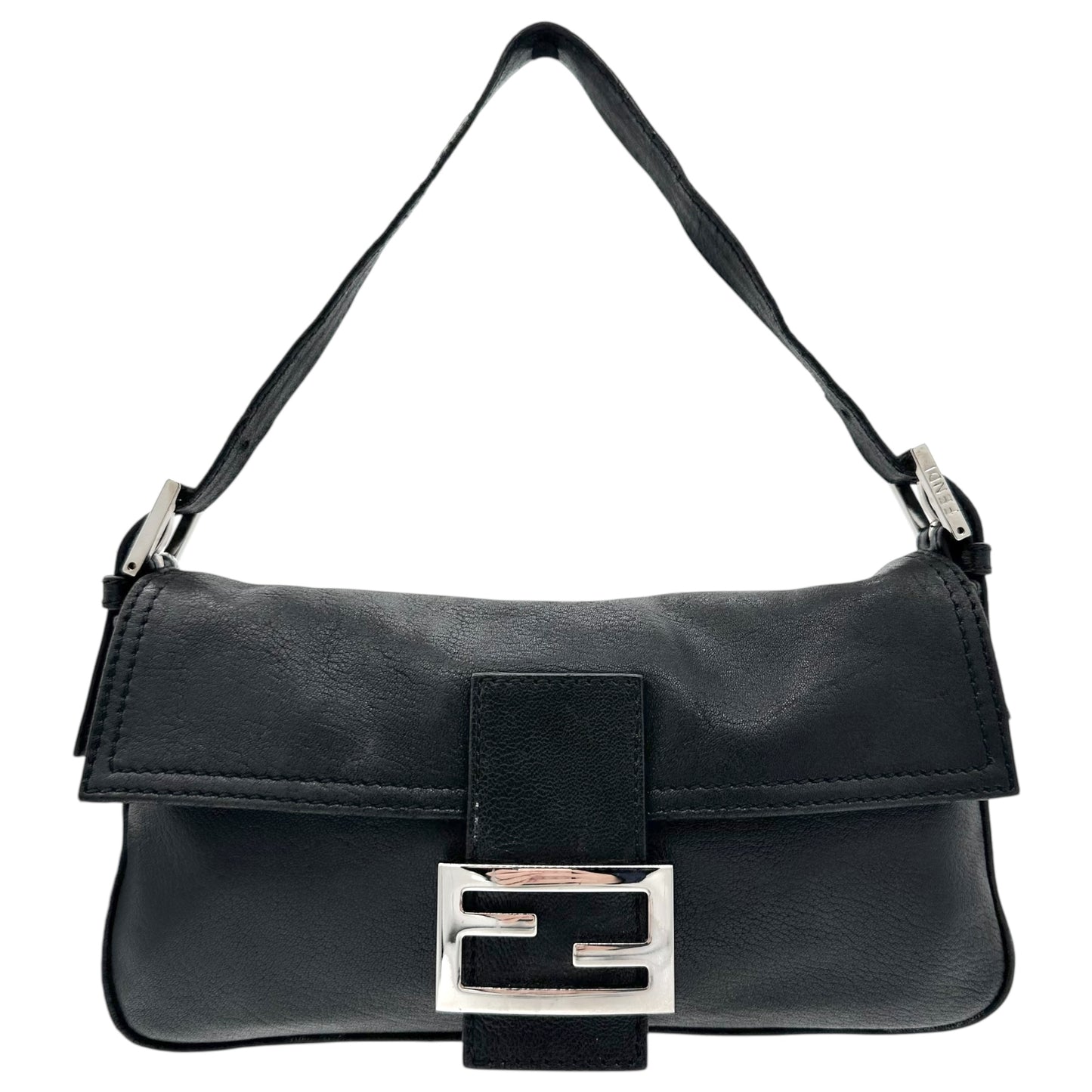 Fendi Black Leather Baguette Bag - Outfit Repeater
