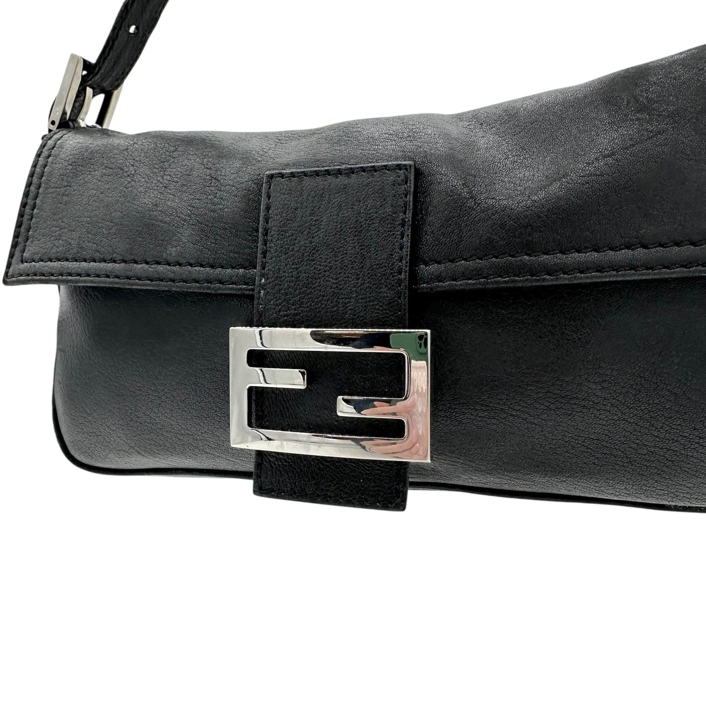 Fendi Black Leather Baguette Bag - Outfit Repeater