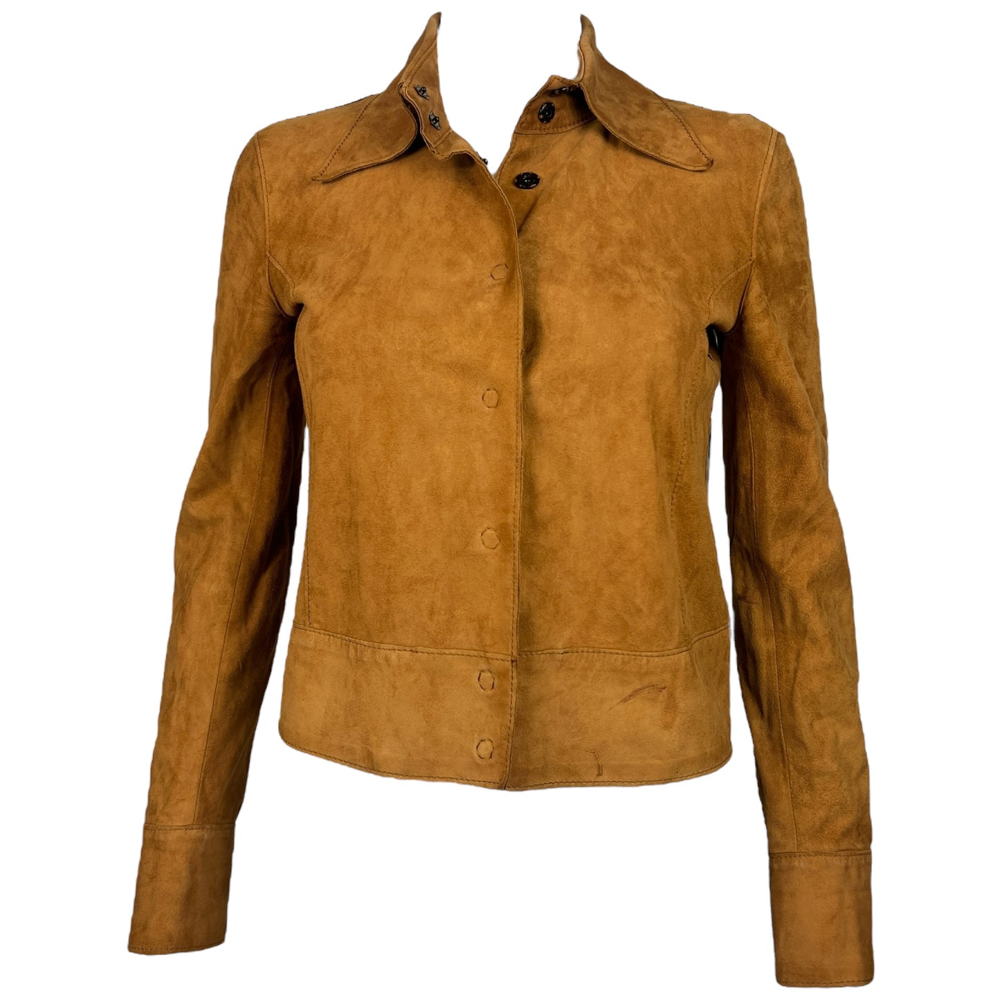 Dolce & Gabbana Tan Suede Cropped Jacket - Outfit Repeater