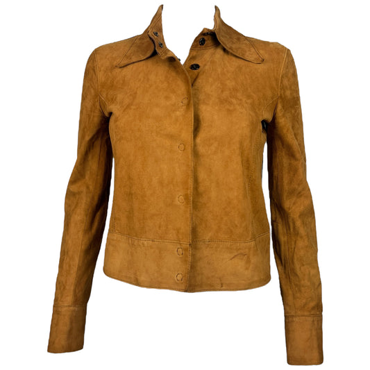 Dolce & Gabbana Tan Suede Cropped Jacket