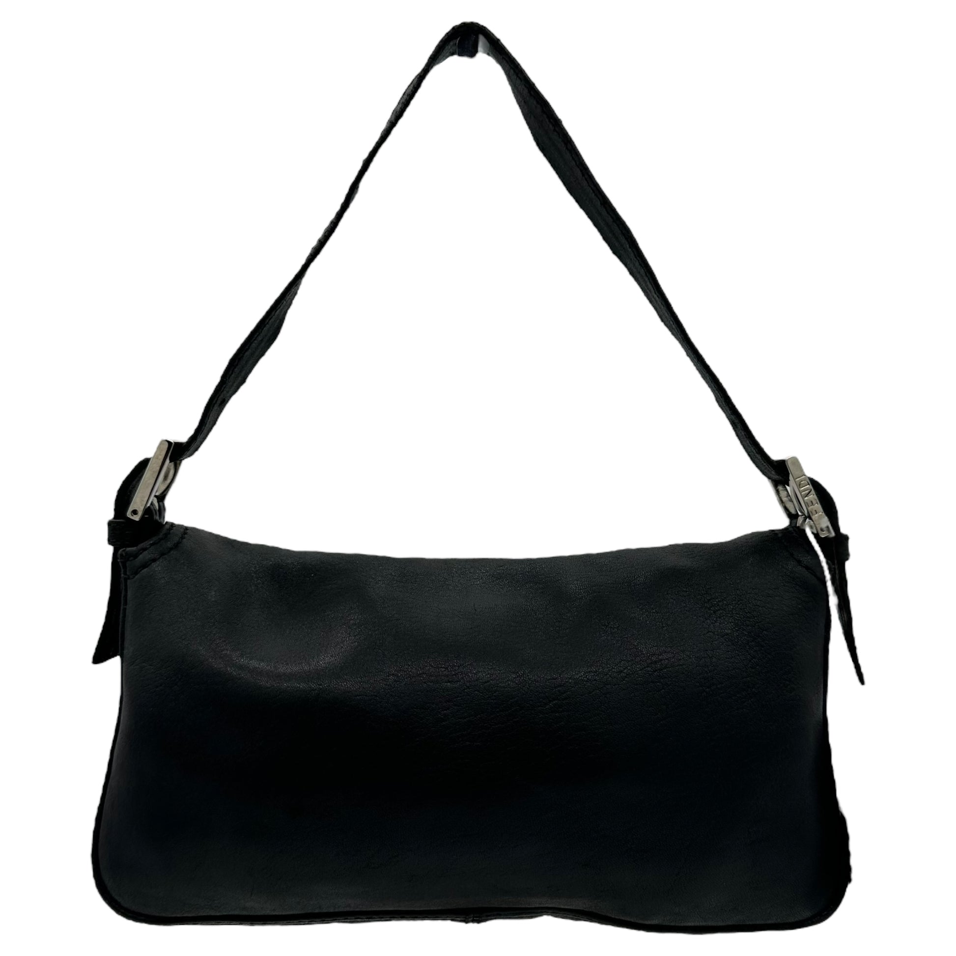 Fendi Black Leather Baguette Bag - Outfit Repeater