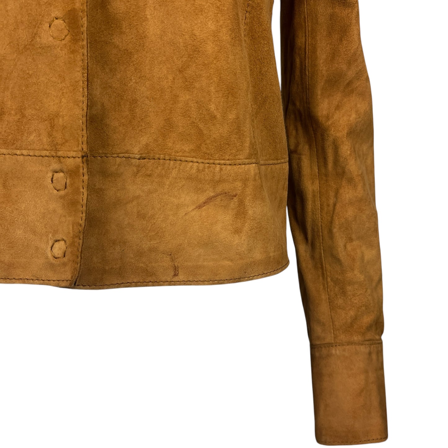 Dolce & Gabbana Tan Suede Cropped Jacket - Outfit Repeater
