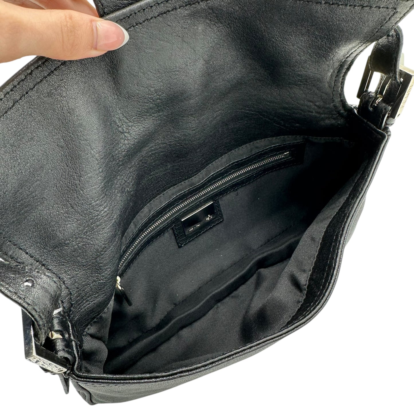 Fendi Black Leather Baguette Bag - Outfit Repeater