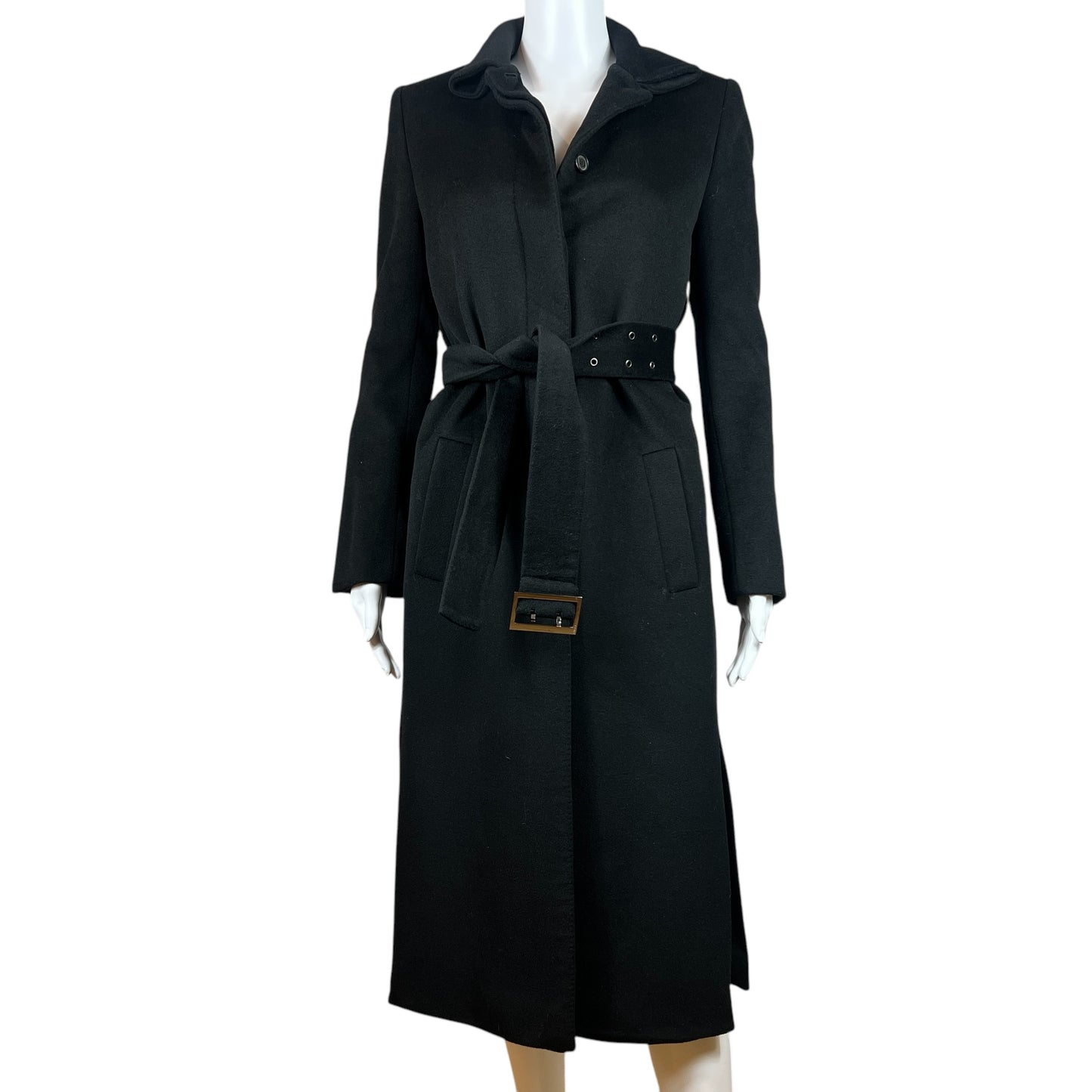 Gucci by Tom Ford F/W 2001 Black Cashmere Trench Coat