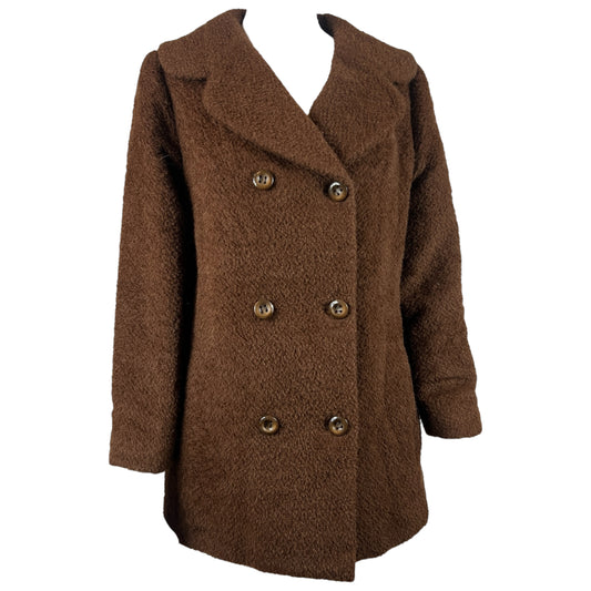 Dolce & Gabbana Brown Wool & Alpaca Pea Coat