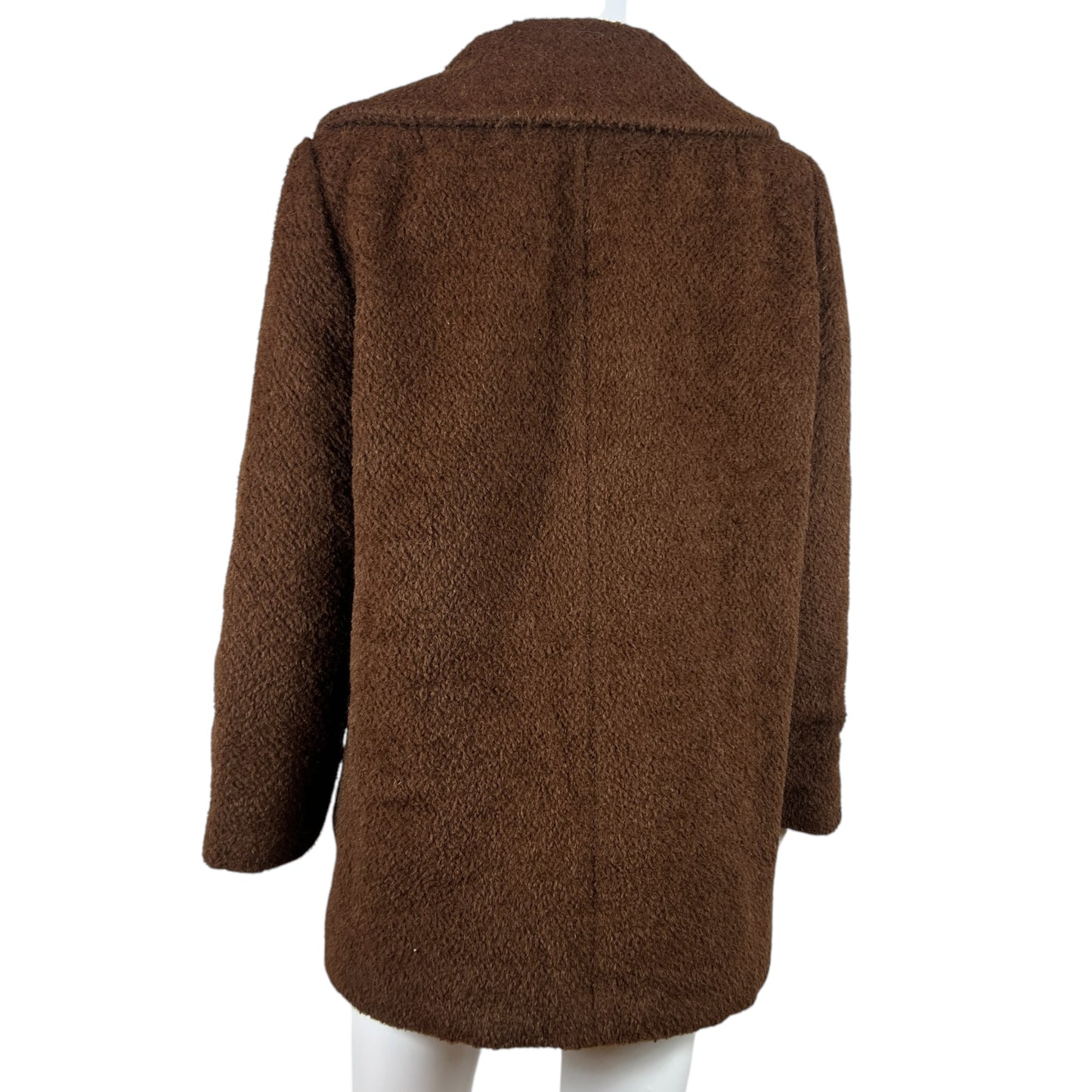 Dolce & Gabbana Brown Wool & Alpaca Pea Coat