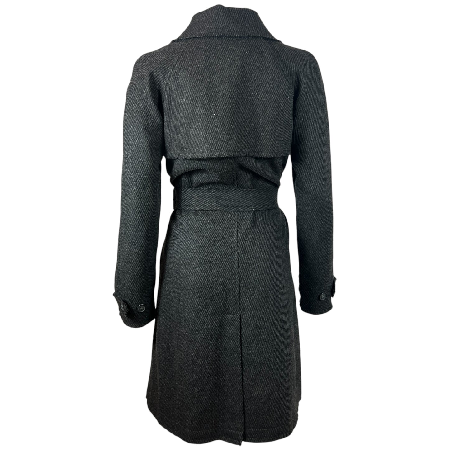 D&G Dolce & Gabbana Gray Wool Trench Coat