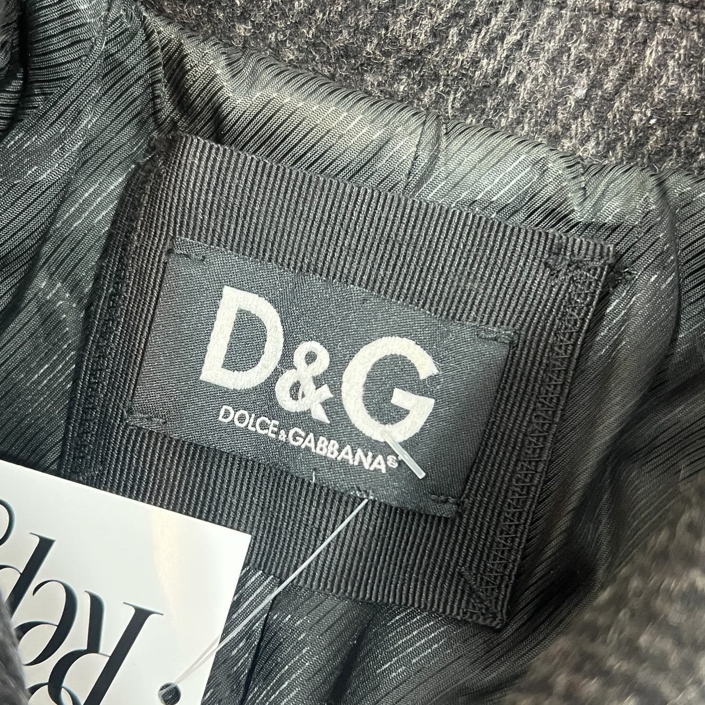 D&G Dolce & Gabbana Gray Wool Trench Coat