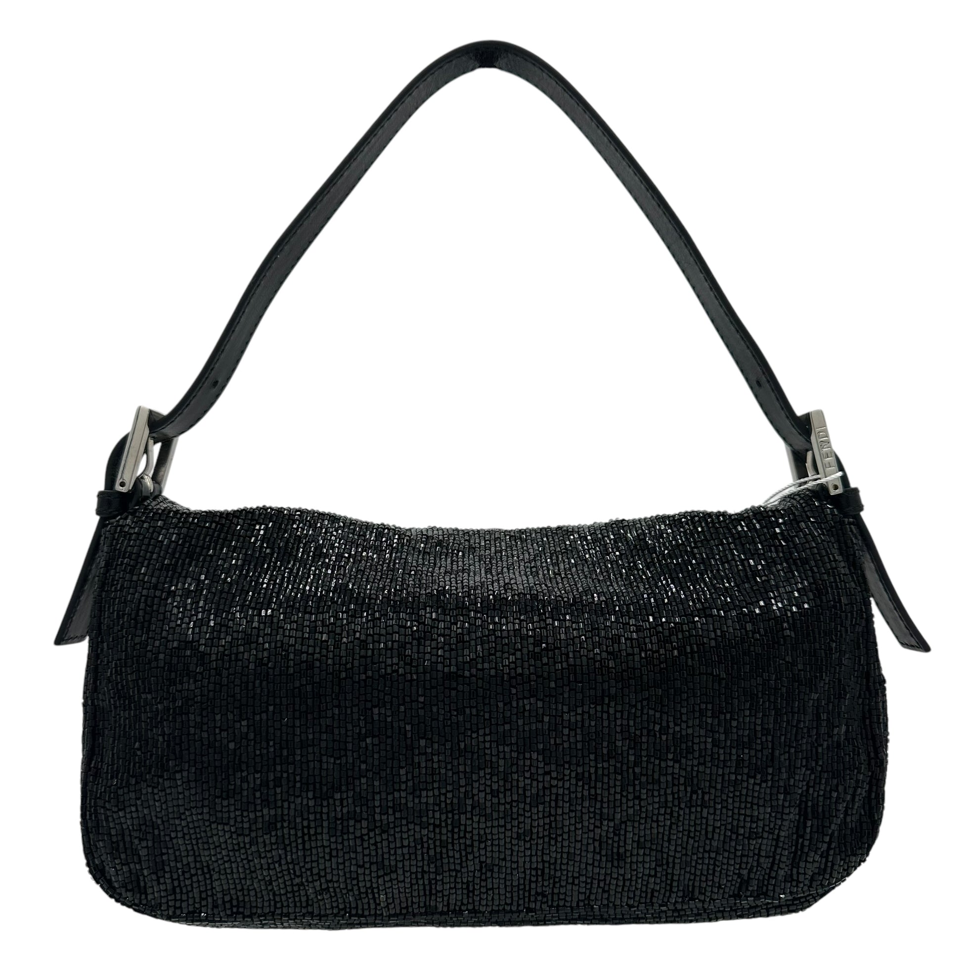 Fendi Black Beaded Baguette Bag - Outfit Repeater