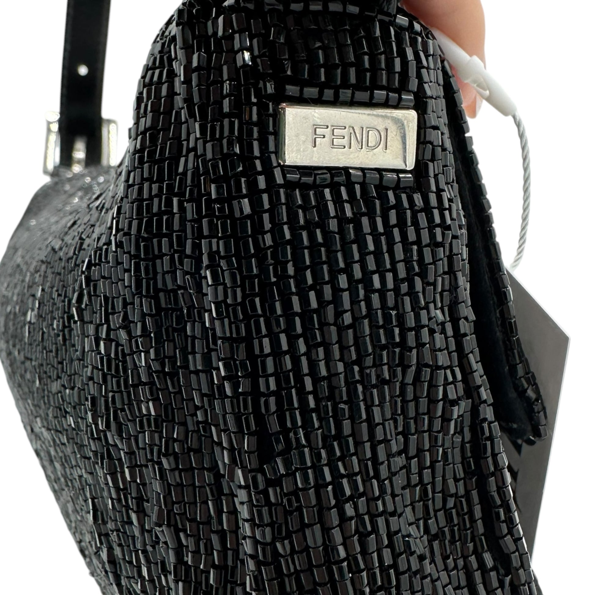 Fendi Black Beaded Baguette Bag - Outfit Repeater